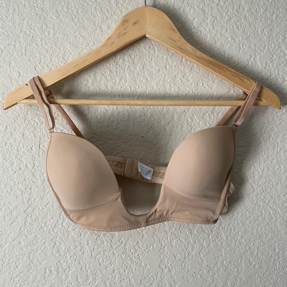 Deep V plunge bra Nude 34C